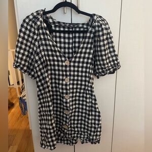 Zara gingham mini dress